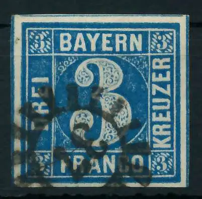 BAYERN MÜHLRADSTEMPEL AUF Nr 2II gMR _37 gestempelt 875B42