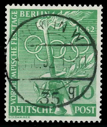 BERLIN 1952 Nr 89 zentrisch gestempelt 877852