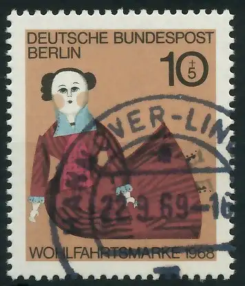 BERLIN 1968 Nr 322 gestempelt 877ABA