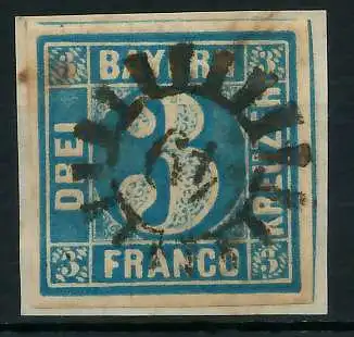 BAYERN MÜHLRADSTEMPEL AUF Nr 2II gMR _49 ZENTR- 877C8A