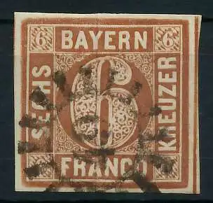 BAYERN MÜHLRADSTEMPEL AUF Nr 4II gMR _49 gestempelt 877CAE