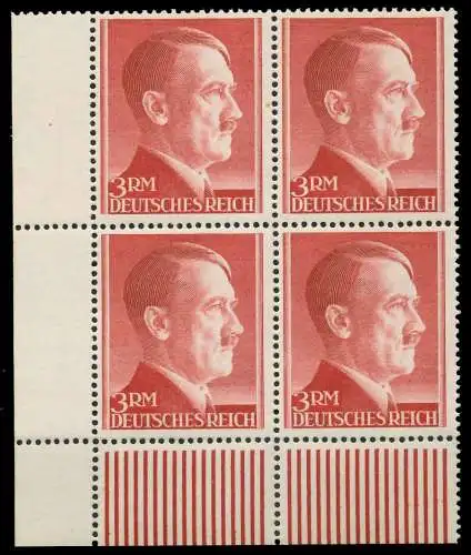 DEUTSCHES REICH 1941 Nr 801B postfrisch VIERERBLOCK ECK 877CC6