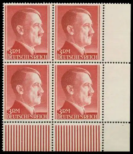 DEUTSCHES REICH 1941 Nr 801B postfrisch VIERERBLOCK ECK 877CD6