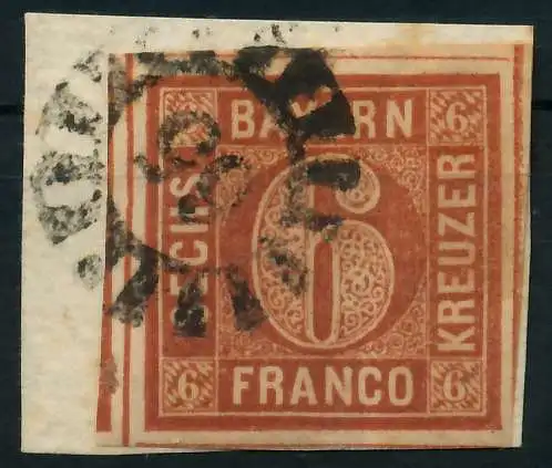 BAYERN MÜHLRADSTEMPEL AUF Nr 4II gMR _65 ZENTR- 8791AA