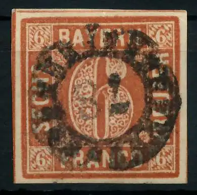 BAYERN MÜHLRADSTEMPEL AUF Nr 4II gMR _78 ZENTR- 879252