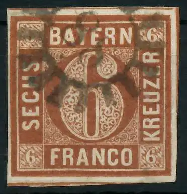 BAYERN MÜHLRADSTEMPEL AUF Nr 4II gMR _88 ZENTR- 87C006