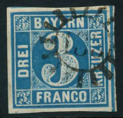 BAYERN MÜHLRADSTEMPEL AUF Nr 2II gMR 135 ZENTR- 87C256