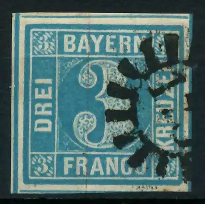 BAYERN MÜHLRADSTEMPEL AUF Nr 2II gMR 175 gestempelt 87E276