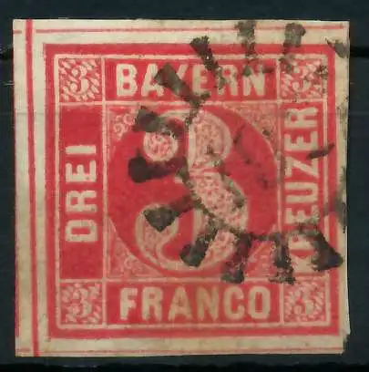 BAYERN QUADRAT AUSGABE Nr 9 gMR 19x zentrisch gestempelt BRF 87E3FA