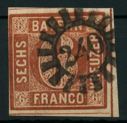 BAYERN MÜHLRADSTEMPEL AUF Nr 4II gMR 240 ZENTR- 87FF2A