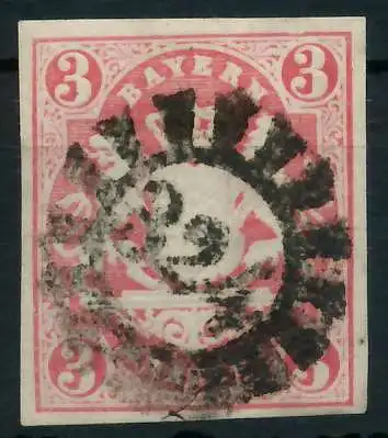 BAYERN MÜHLRADSTEMPEL AUF Nr 15 gMR 324 zentrisch gestempelt 881FCE