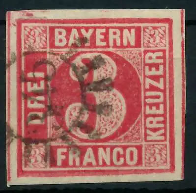 BAYERN MÜHLRADSTEMPEL AUF Nr 9 gMR 345 zentrisch gestempelt 8820EE