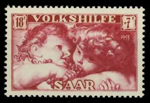 SAARLAND 1953 Nr 345 postfrisch 884646