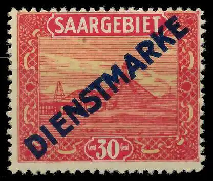 SAAR DIENSTMARKEN Nr 7I ungebraucht 88600A