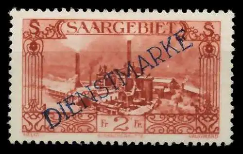SAAR DIENSTMARKEN Nr 21 ungebraucht 88603A