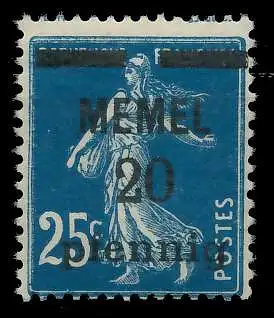 MEMEL 1920 Nr 20b postfrisch 8876CA