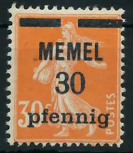 MEMEL 1920 Nr 21z postfrisch 8876DA