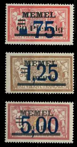 MEMEL 1922 Nr 49-51 postfrisch 887712