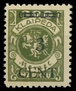 MEMEL 1923 Nr 179I postfrisch gepr. 8877F6