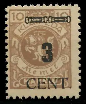 MEMEL 1923 Nr 186 postfrisch 88784E
