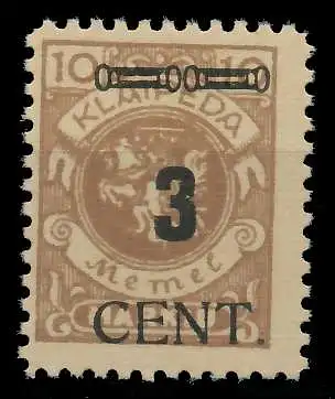 MEMEL 1923 Nr 186 postfrisch 88785E