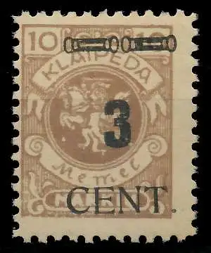MEMEL 1923 Nr 186 postfrisch 887866