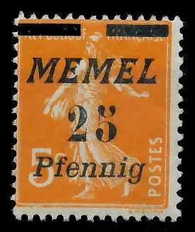 MEMEL 1922 Nr 58 postfrisch 88794E