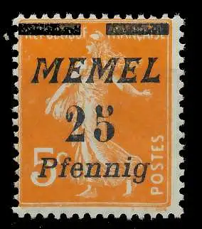 MEMEL 1922 Nr 58 postfrisch 88795E