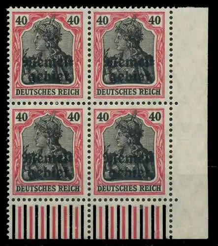 MEMEL 1920 GERMANIA Nr 6 postfrisch VIERERBLOCK ECKE-UR 8879CE