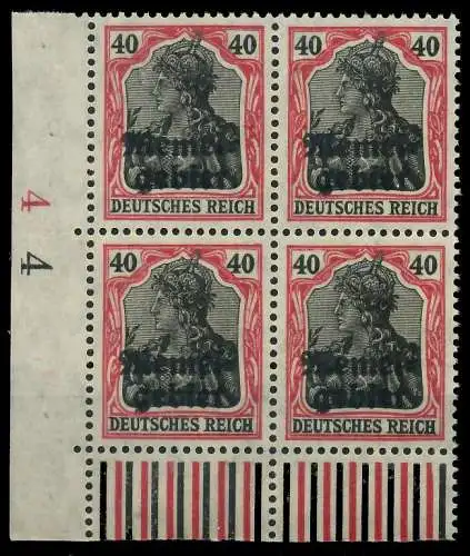 MEMEL 1920 GERMANIA Nr 6 postfrisch VIERERBLOCK ECKE-UL 8879DA