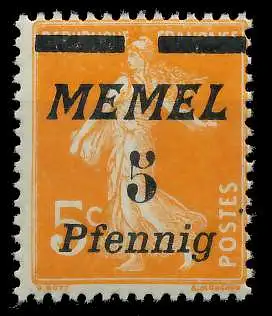 MEMEL 1922 Nr 52 postfrisch 887A12