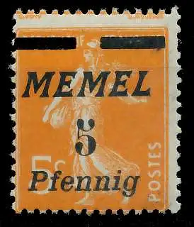 MEMEL 1922 Nr 52 postfrisch 887A36