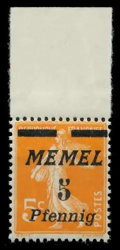 MEMEL 1922 Nr 52 postfrisch ORA 887A3A