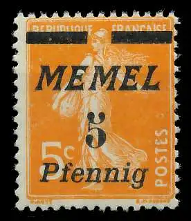 MEMEL 1922 Nr 52 postfrisch 887A4E