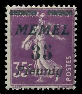 MEMEL 1922 Nr 84 postfrisch 887A96