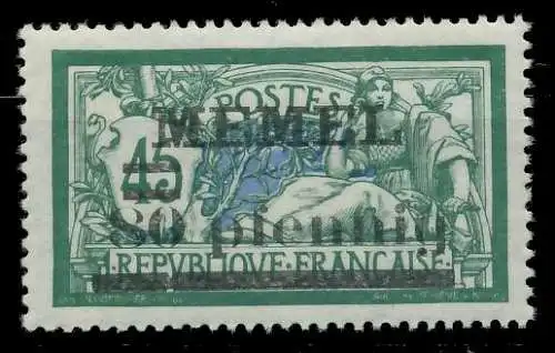 MEMEL 1922 Nr 63 postfrisch 887ACA