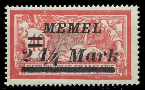MEMEL 1922 Nr 89 postfrisch 887ADE
