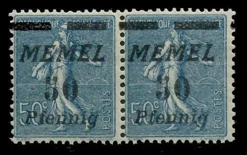 MEMEL 1922 Nr 61b postfrisch WAAGR PAAR 887B7A