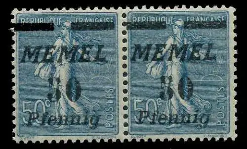 MEMEL 1922 Nr 61b postfrisch WAAGR PAAR 887B9A