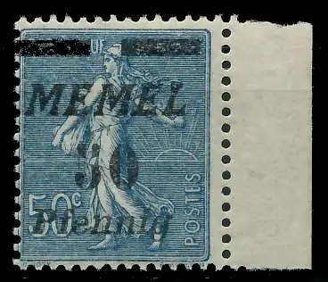 MEMEL 1922 Nr 61b postfrisch SRA 887B9E