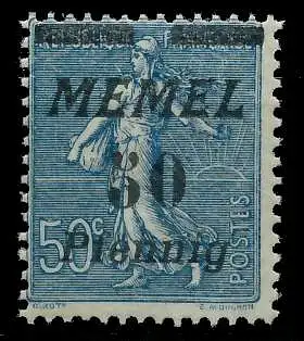 MEMEL 1922 Nr 61b postfrisch 887BAE