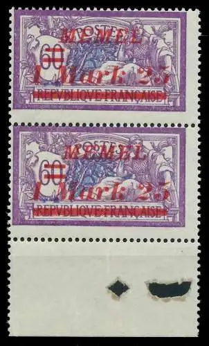 MEMEL 1922 Nr 65 postfrisch SENKR PAAR 887C22