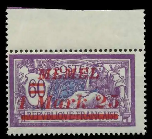 MEMEL 1922 Nr 65 postfrisch ORA 887C32