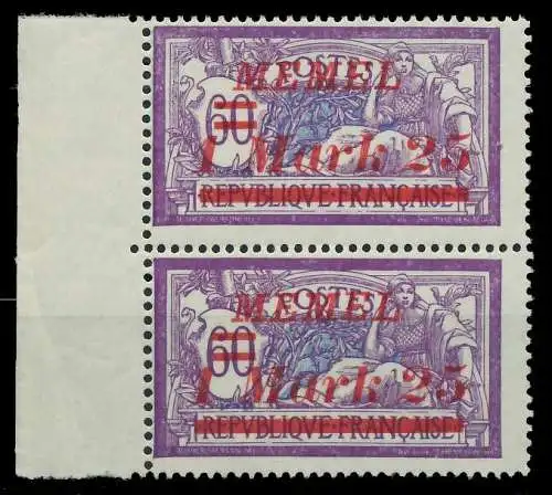 MEMEL 1922 Nr 65 postfrisch SENKR PAAR SRA 887C7E