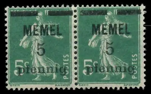 MEMEL 1920 Nr 18b postfrisch WAAGR PAAR 887CD2