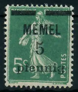 MEMEL 1920 Nr 18b postfrisch 887D12