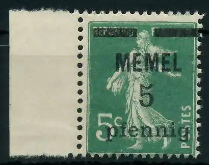MEMEL 1920 Nr 18b postfrisch SRA 887D22