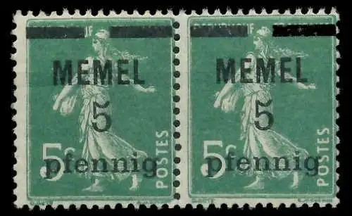 MEMEL 1920 Nr 18b postfrisch WAAGR PAAR 887DD2