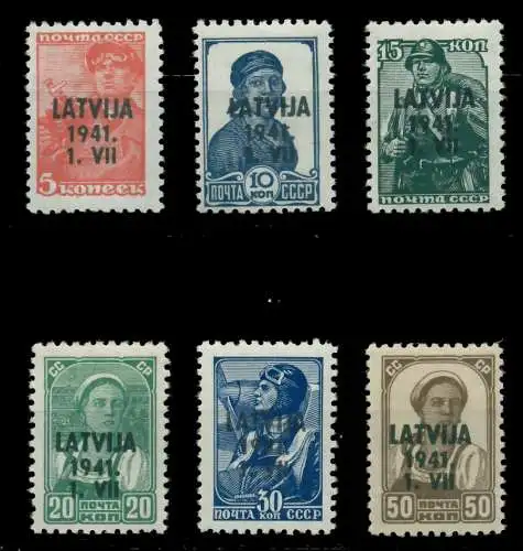 BES. 2WK LETTLAND Nr 1-6 postfrisch 88A1A6