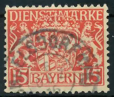 BAYERN DIENSTMARKEN Nr 19va gestempelt 891E1A